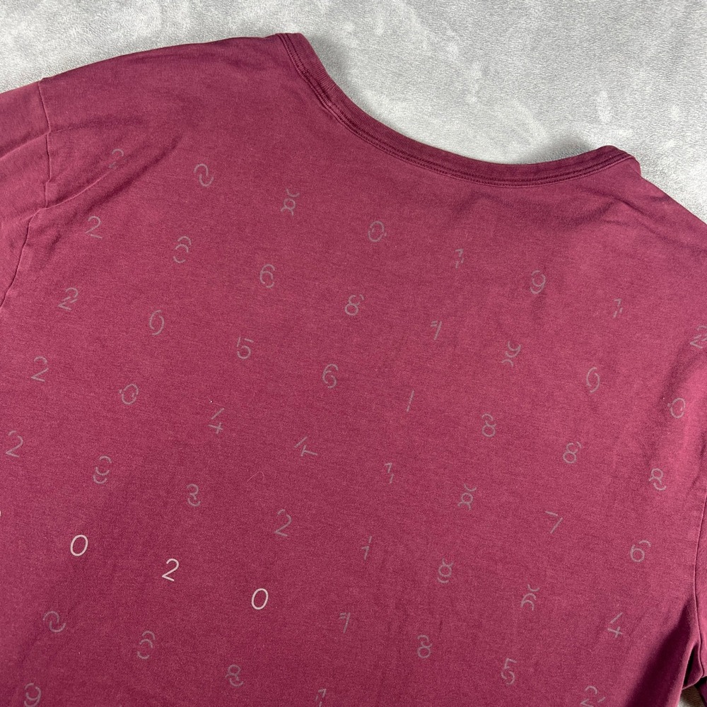 Lululemon Lunar New Year Five-Year Basic Tee Burgundy Number Print‎ Size L - Picture 6 of 8